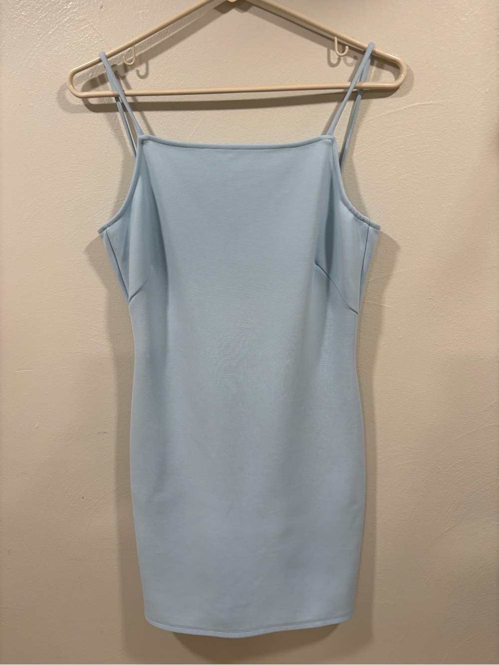 Light Blue Spaghetti-Strap Mini Dress